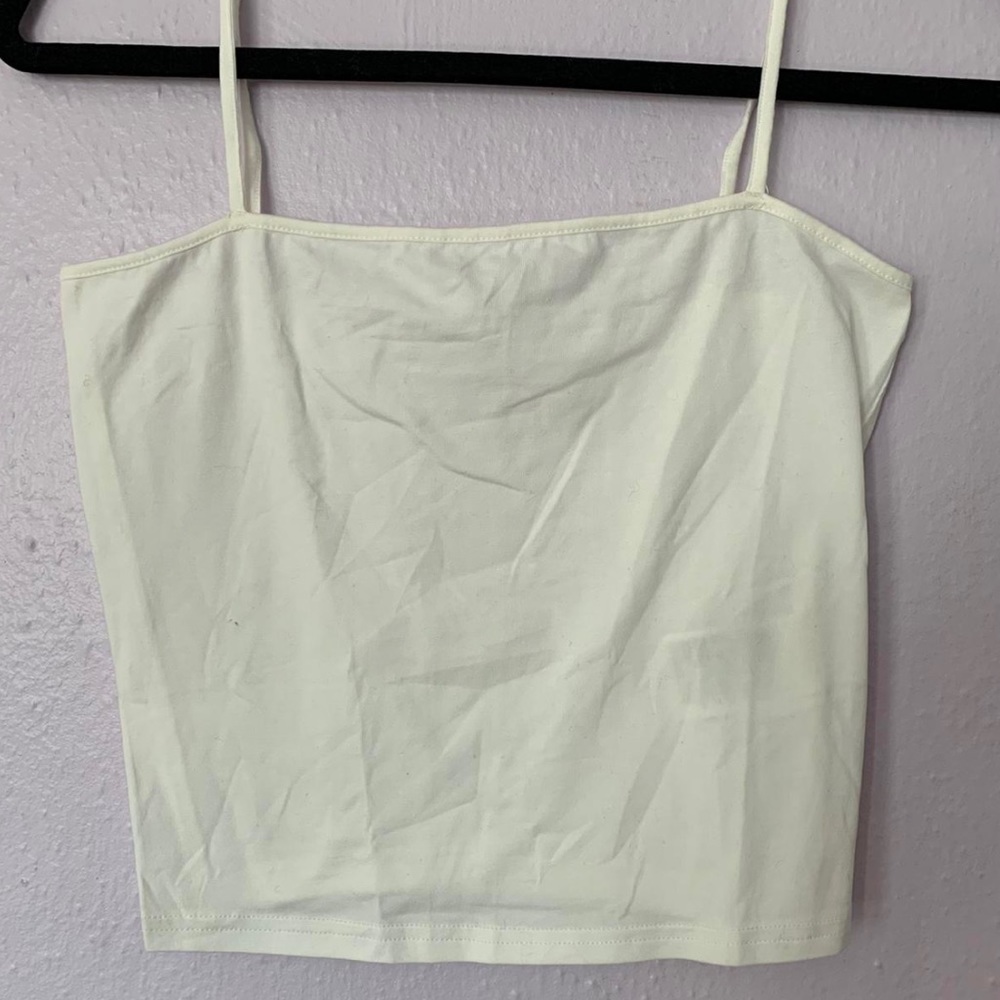 White cropped tank top